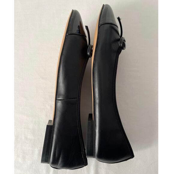 Steve Madden Glossy Black Ballet Flats Womens Size 10 Bow Work Church Minimalist - Picture 6 of 12